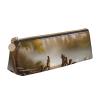 AABSTBFM Triangular Pencil Case with Wooden Bridge Lake Scene view 1