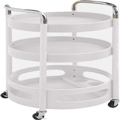 MFRELMNZG Bar Serving Cart for Luxury Restaurants, Hotels, Catering, Tea, and More, 3-Tier Wheeled Cart with Wine Rack, Multiple Styles
