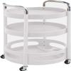 MFRELMNZG Bar Serving Cart for Luxury Restaurants, Hotels, Catering, Tea, and More, 3-Tier Wheeled Cart with Wine Rack, Multiple Styles view 1