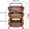 MFRELMNZG Bar Serving Cart for Luxury Restaurants, Hotels, Catering, Tea, and More, 3-Tier Wheeled Cart with Wine Rack, Multiple Styles view 2
