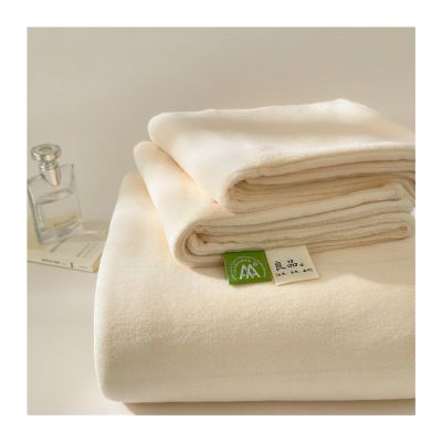 Winter Velvet-Flannel Bed Sheet, No Elastic, Beige, 160 x 230 cm