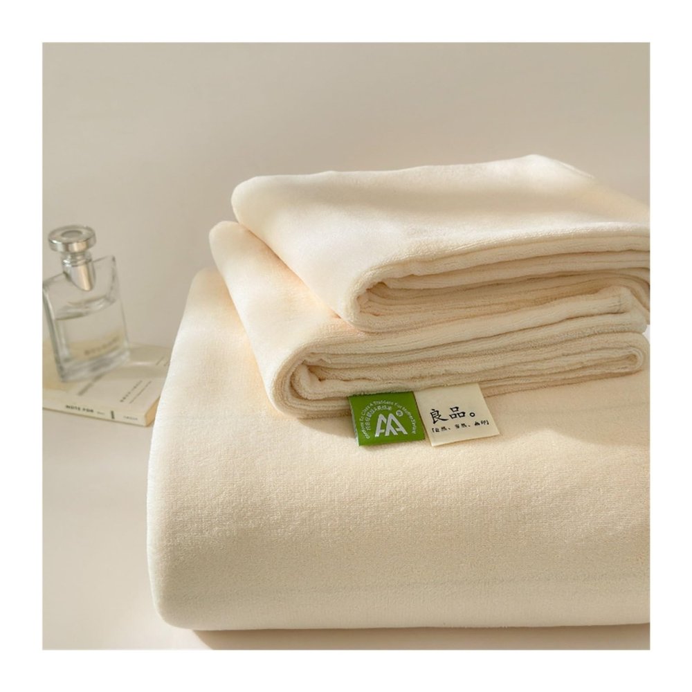 Winter Velvet-Flannel Bed Sheet, No Elastic, Beige, 160 x 230 cm