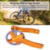 Baxnore ZK-22 Single-Speed Bicycle Crankset with Bottom Bracket, 34T, Gold view 2