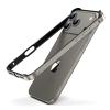 Case for iPhone 17 / 17 Air / 17 Pro / 17 Pro Max, Ultra-Thin Aluminum Metal Frame, Open Frame Design, Shock-Absorbing Corners, Lightweight Cooling Concept, Metallic Grip (Titanium Gray, 17 Pro) view 1