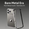 Case for iPhone 17 / 17 Air / 17 Pro / 17 Pro Max, Ultra-Thin Aluminum Metal Frame, Open Frame Design, Shock-Absorbing Corners, Lightweight Cooling Concept, Metallic Grip (Titanium Gray, 17 Pro) view 2