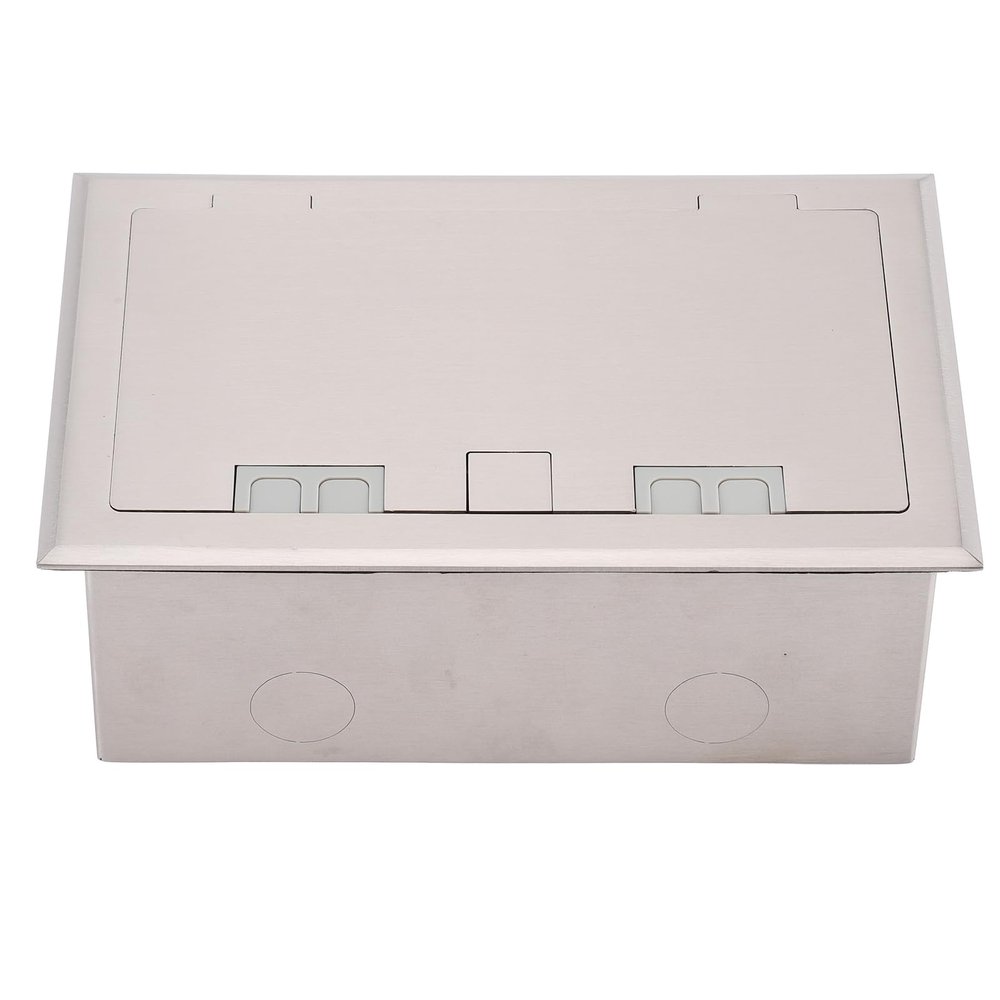 Marhynchus Stainless Steel Floor Outlet, 3-Gang, 2-Prong, Flip Cover, 16 A, 4000 W