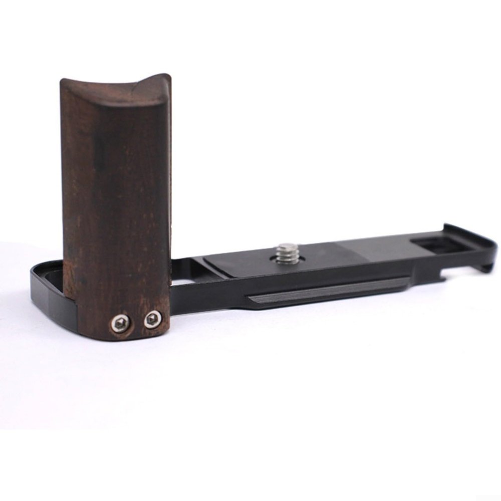 Solid Wood Quick-Release Plate for Fujifilm X-E5, Aluminum Alloy, Walnut Black