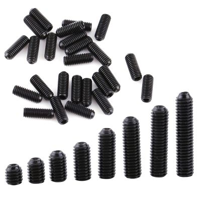 Asixxsix 200-Piece Black Carbon Steel Hex Socket Set Screw Assortment