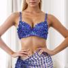 Zanisouta Women's Sequin Bustier Crop Top view 3
