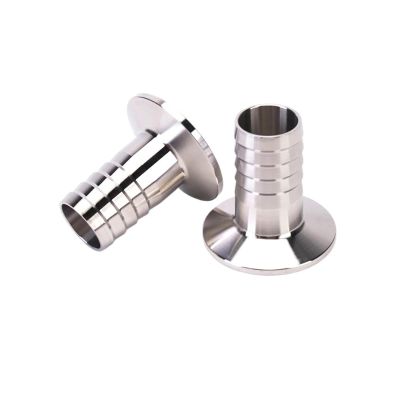 304 Stainless Steel Camlock Pipe Fitting, Hose Connector, Tri-Clamp Sanitary Tube Barb, 1.5 in, 50.5/64 mm OD