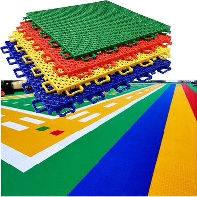 KFGISD DIY Interlocking Outdoor Sports Court Tiles, Non-Slip, Wear-Resistant, Red