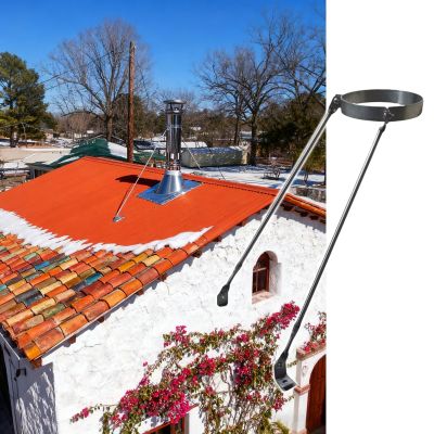 Tyzlup Stainless Steel Roof Chimney Support Set, 13 cm/5.1 in