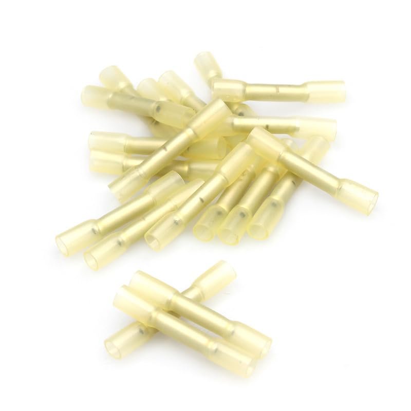 EKFBQBGW 10-Pack Waterproof Heat-Shrink Butt Connectors, AWG 26–22