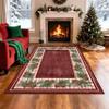 YJDRUG Christmas Pine Cone Area Rug 100 x 150 cm, Red view 2