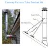 Tyzlup Stainless Steel Roof Chimney Support Set, Universal Chimney Pipe Bracket Kit, Wind-Resistant, 13 cm/5.1 in view 3