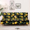 NETILGEN Stretch Sofa Cover with Lemon Leaf Design, Armless view 1