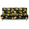 NETILGEN Stretch Sofa Cover with Lemon Leaf Design, Armless view 2
