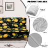 NETILGEN Stretch Sofa Cover with Lemon Leaf Design, Armless view 4