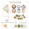 Wuokkig Safari Birthday Decorations for Boys, Number Balloon Set view 2