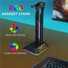 LOKLNEYK Headphone Stand with RGB Lighting, USB Outputs and Type-C Input view 3