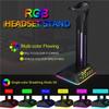 LOKLNEYK Headphone Stand with RGB Lighting, USB Outputs and Type-C Input view 4