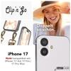 EAZY CASE Phone Lanyard for iPhone 17, Adjustable Strap with Silicone Case, Qi-Compatible, Brown/Gold view 2