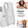 EAZY CASE Phone Lanyard for iPhone 17, Adjustable Strap with Silicone Case, Qi-Compatible, Brown/Gold view 3