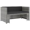 Teenpull 5-Piece Gray Poly Rattan Garden Lounge Set, 130 x 70 x 70 cm Bench view 3