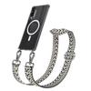 EAZY CASE Phone Lanyard – Adjustable Strap for Galaxy S25 Edge, Silicone Case, Qi Compatible, Green/Black/Silver view 1