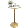 Failjierue Round Bar Table for Small Spaces, Modern Counter-Height Bistro Cocktail Table with Metal Base for Kitchen (55 x 75 cm) view 1