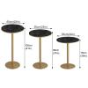 Failjierue Round Bar Table for Small Spaces, Modern Counter-Height Bistro Cocktail Table with Metal Base for Kitchen (55 x 75 cm) view 2