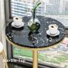 Failjierue Round Bar Table for Small Spaces, Modern Counter-Height Bistro Cocktail Table with Metal Base for Kitchen (55 x 75 cm) view 3