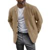 Men's Solid-Color Winter Suit Jacket, Single-Breasted Regular-Fit Blazer view 1