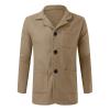 Men's Solid-Color Winter Suit Jacket, Single-Breasted Regular-Fit Blazer view 4