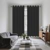 ZYANBIN Blackout Curtain 300 x 190 cm, Thermal Insulating, Cold and Sun Protection, Washable, with Grommets, Black view 1