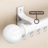 Single Curtain Track, Wall-Mounted Aluminum Alloy, Round End Caps, Gold, 270 cm/8.86 ft view 3