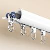 Single Curtain Track, Wall-Mounted Aluminum Alloy, Round End Caps, Gold, 270 cm/8.86 ft view 4