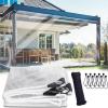 Heavy-Duty Transparent Waterproof Tarp, 0.4 mm Thick, for Greenhouses, Camping, and Outdoor Use with Bungee Cords (14.8 x 31.2 ft) view 1