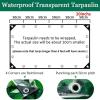 Heavy-Duty Transparent Waterproof Tarp, 0.4 mm Thick, for Greenhouses, Camping, and Outdoor Use with Bungee Cords (14.8 x 31.2 ft) view 2