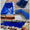 Heavy-Duty Foldable Above-Ground Pool for Saltwater Fish, Koi, and Turtles, Waterproof 0.5 mm Canvas Catch Basin with Drain view 3