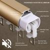 Double Curtain Rod, Heavy-Duty Aluminum Track, 50–1500 cm, Quiet Wall-Mount Design, Black, 80 cm view 2