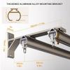 Double Curtain Rod, Heavy-Duty Aluminum Track, 50–1500 cm, Quiet Wall-Mount Design, Black, 80 cm view 3