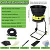 GLBMXDD 2500W Corded Electric Leaf Mulcher, 8000 RPM, 54 cm Hopper, 17:1 Mulch Ratio, 60 m Power Cord view 3
