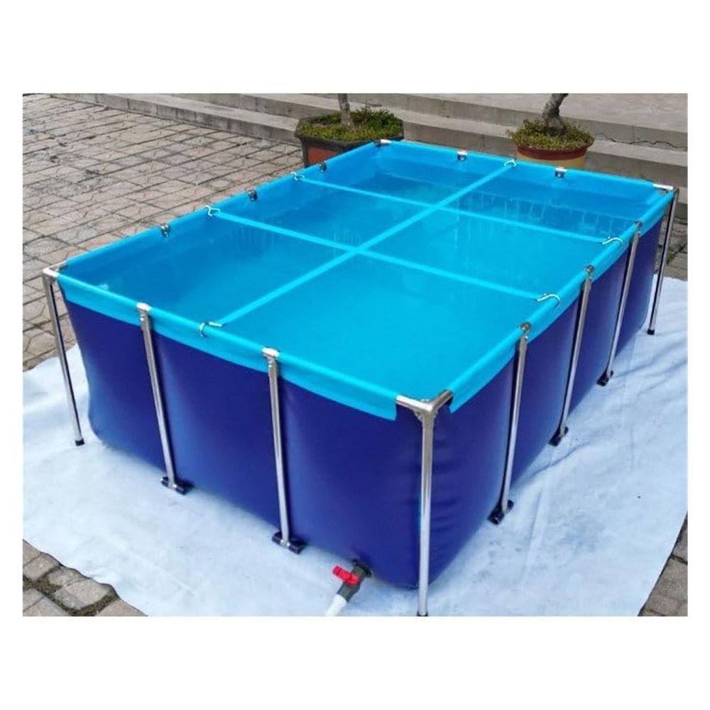 Portable Fish Pond for Koi and Turtles, 1 m x 0.6 m x 0.3 m