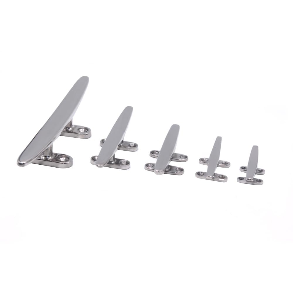 KJUUQBZL 12-Inch Stainless Steel Open-Base Boat Mooring Cleat