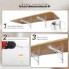 Wall-Mounted Folding Table, Floating Desk and Workbench for Laptop, Light Walnut view 4