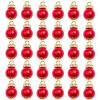 Mini Christmas Decorations, 30 Small Red Christmas Baubles view 1