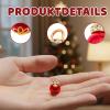Mini Christmas Decorations, 30 Small Red Christmas Baubles view 3