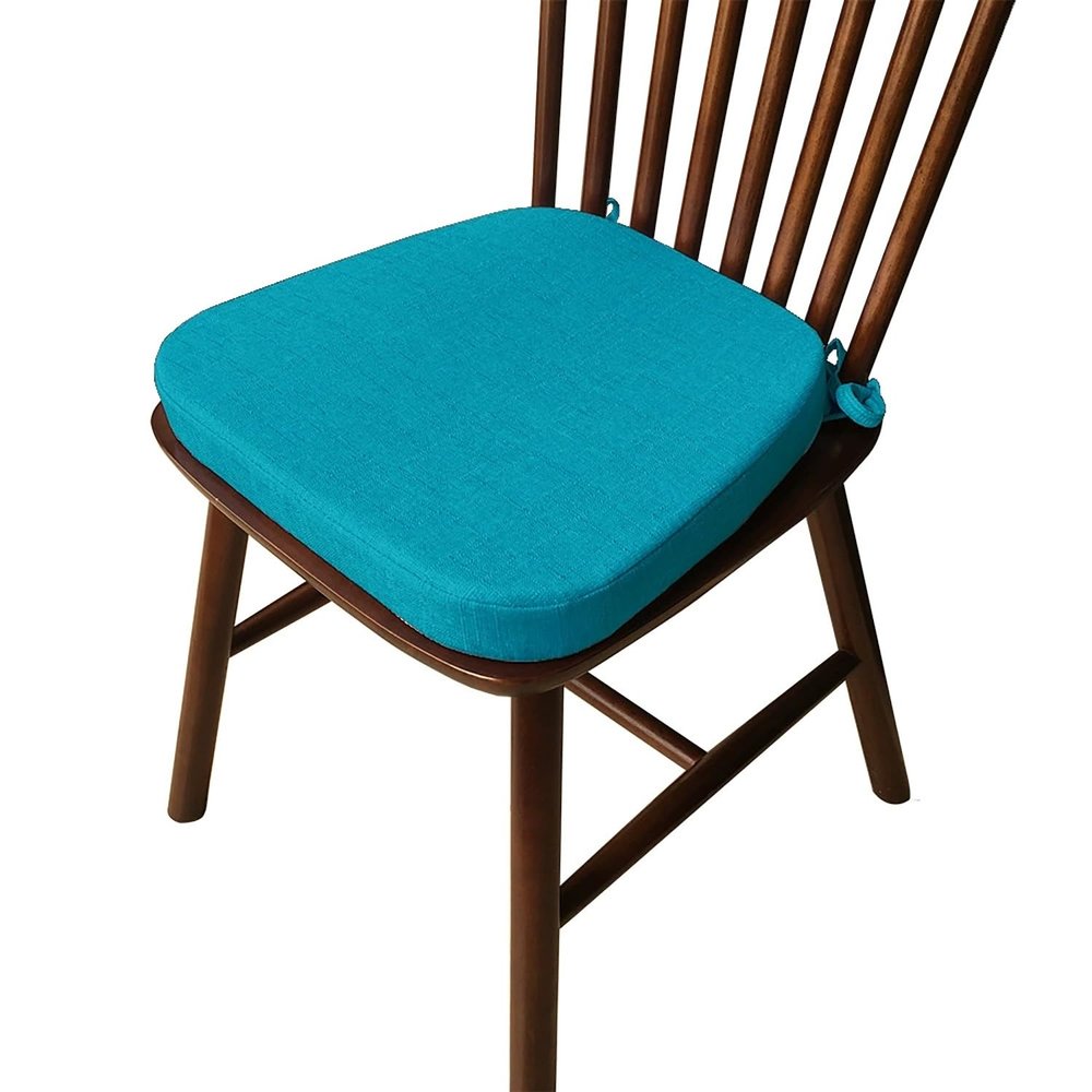 MCNDSI Half-Round Linen Chair Cushion with Memory Foam