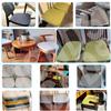 MCNDSI Half-Round Linen Chair Cushion with Memory Foam view 3